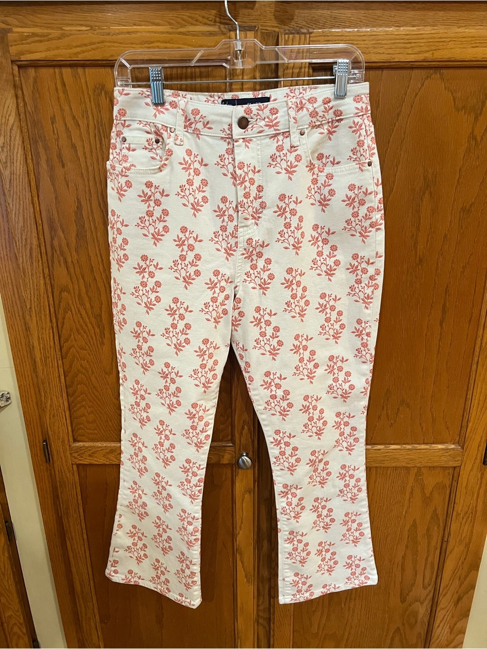 Boden Denim Flare Floral Jeans